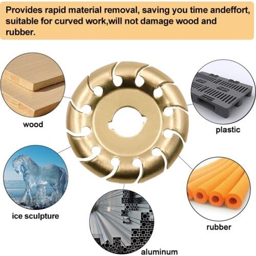 12 Teeth Woodworking Blade Cutting Shaping Multi-functional Angle Grinder Wood Carving Disc Hardness Tool Bore Hole Abrasive
