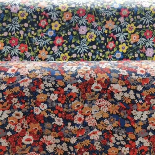 160x50cm Pastoral Floral Style Printed Twill Cotton Fabric Small Colored Cloth Lining Handmade DIY Home Decoration