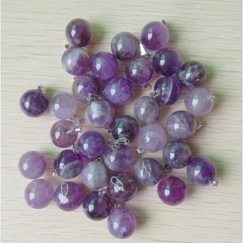 2018 Fashion hot sell high quality natura stone round ball charms pendants for jewelry making 50pcs/lot wholesale free shipping