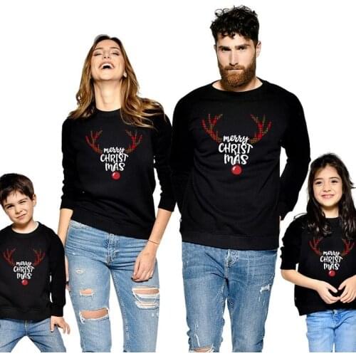 2022 Christmas Sweaters Mom Baby Mommy and Me Clothes Mother Daughter Father Sons Cotton Tops Family Matching Sweatshirts