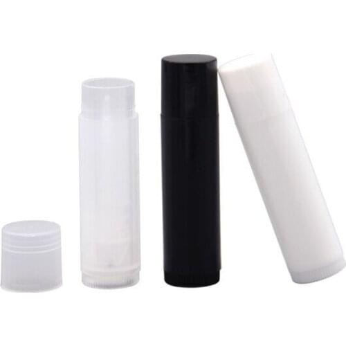 5g X 100 Lip Balm Plastic Tubes Container Empty Lip Balm Containers Empty Lip stick Bottle Lipstick tubeContainer Black
