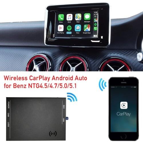 Wireless Apple CarPlay box upgrade for A Class W176 CLA C117 GLA X156 car headunit comand radio NTG4.5 4.7 system android auto