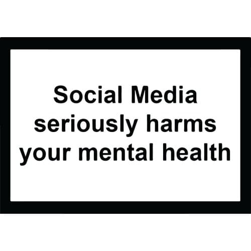 For Social Media Seriously Harms Your Mental Health Instagram Twitter Vinyl Sticker
