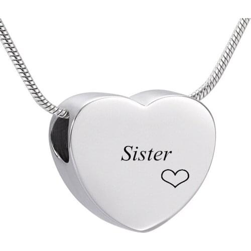 IJD9942 Stainless Steel Cremation Jewelry for Ashes Urns Pendant Locket Keepsake Memorial Necklace for Women & Men
