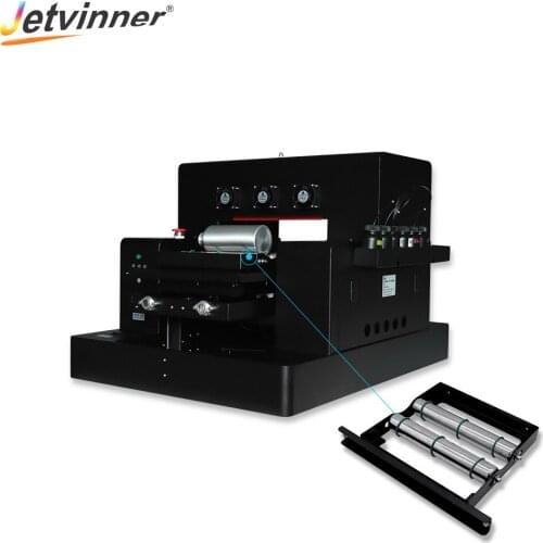 Jetvinner Automatic UV Flatbed Printer A3 Size Inkjet Printers With Varnish Effect for Phone Case Bottle Acrylic Metal Wood PVC