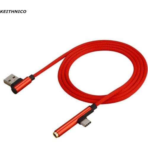KEITHNICO 1PC USB Type C To 3.5mm Earphone Jack Aux Audio Cable For Samsung S9 Xiaomi 6 Huawei Adapter Charging Cable Headphone