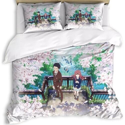 The Shape of Voice Bedding Set 3D Print Koe No Katachi Duvet Cover A Silent Voice Bed Quilt Cover For Children Kids Bedspread