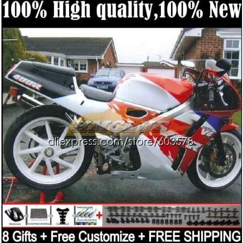 Body For HONDA RVF VFR 400 R RR CC NC35 94 95 96 97 98 36CL.45 VFR400 R V4 VFR400R 1994 1995 1996 1997 1998 Fairing repsol white