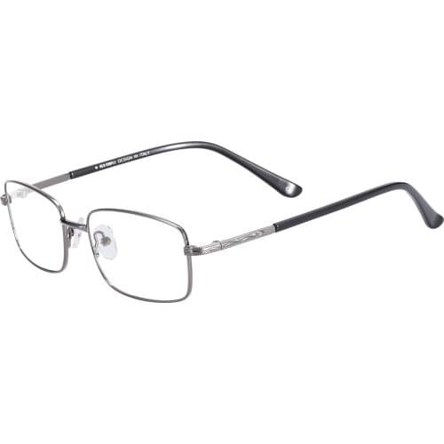 Fashion Metal Rectangular Full Rim Lightweight Reading Lenses For Men And Women