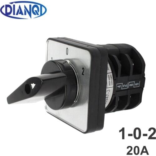 Lw8 changeover switch lw8-20/2 20a 380v Universal Changeover combination switch 3 position 2 knots black colour