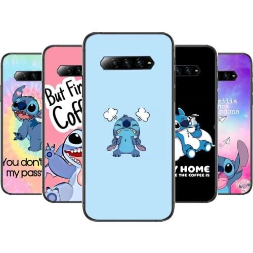 Love Stitch Anime Phone Case For xiaomi redmi Black Shark 4 Pro 2 3 3s Cases Helo Black Cover Silicone Back Prett