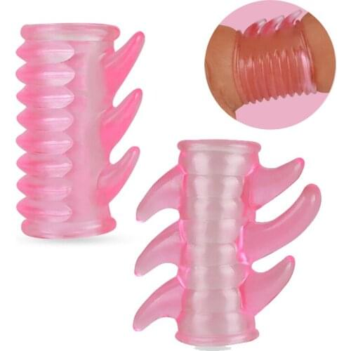 Male Reusable Penis Sleeve Ring Crystal Cock Ring with Clitoris Stimulator Penis Extender Delay Lasting Lock Ring Sex Product O1
