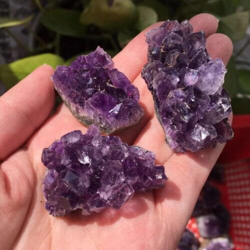 Natural Quartz Amethyst Cluster Healing Stones Specimen Home Decoration Crafts Purple Crystal Mineral Sample