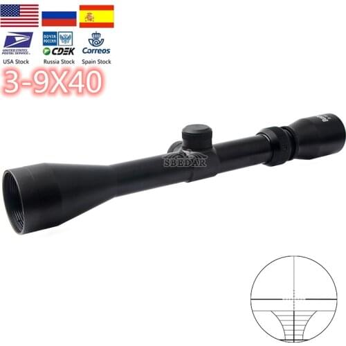 3-9X40 Riflescope Tactical Optical Rifle Scope Red Green And Blue Dot Sight Illuminated Retical Sight For Hunting Scope