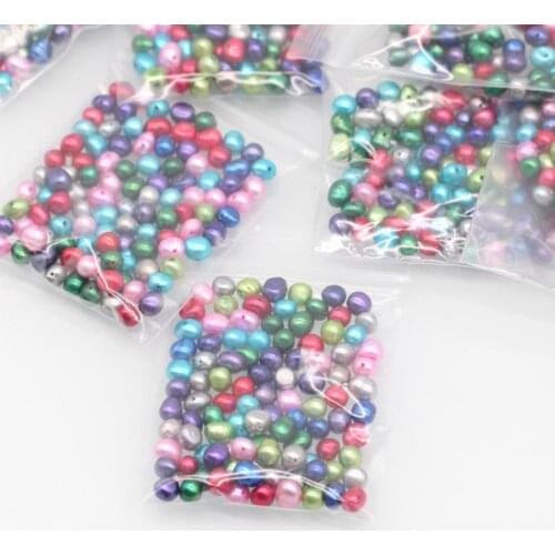 Wholesale 500Pcs Potato Loose Pearls Mix Colors 6-7MM Loose Drilled DIY Nugget Pearls for Jewelry PD3101
