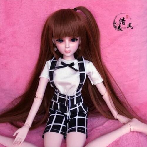 FULL SET Top quality 60cm pvc bjd 1/3 girl doll wig clothes shoes all included!night lolita reborn baby doll best mumu
