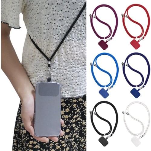9Colors Crossbody Nylon Patch Lanyards Mobile Phone Strap Anti-Theft for Cell Phone Hanging Cord Universal Adjustable Soft Rope