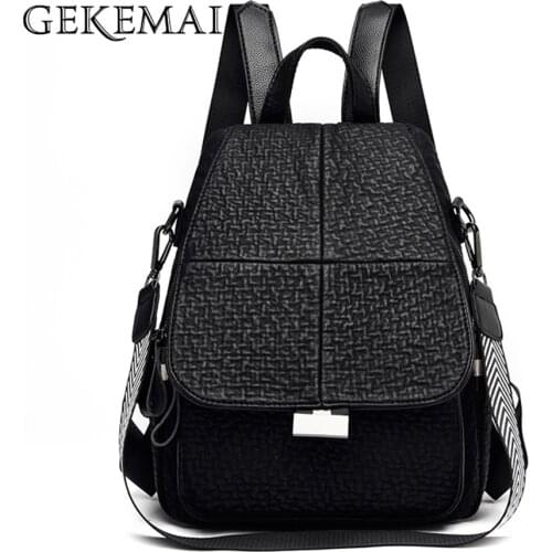 2021 New Lady Anti-theft Backpack High Quality PU Leather Women Travel Bags Luxury Designer Multifunctional Womens Backpack Sac