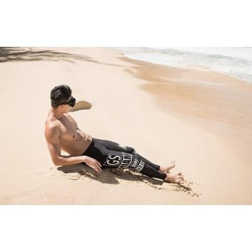 Men black surfing pants male quick-dry diving pant long trousers dive skin high-elastic swimming trunks rash guard