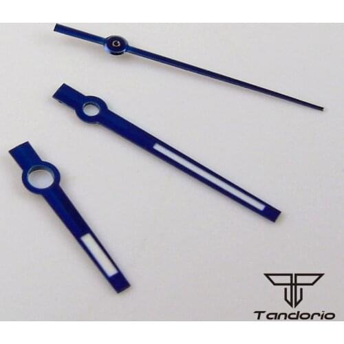 Blue edge White Hands Luminous for MIYOTA 8215 8205 821A Movement Watch Hands