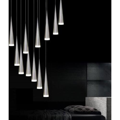 Modern minimalist bar restaurant multi-head molecular rotating pendant lamps Nordic bedroom bedside metal pendant lights