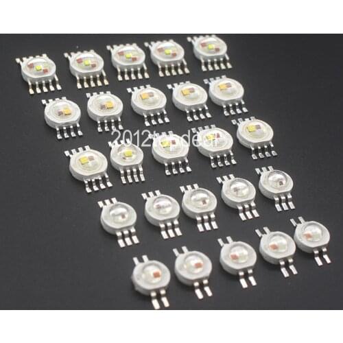 10 pcs RGBW (RGB+W+Y+UV) 6W,9W,12W,15W,21W LED Lamp Emitter Diodes For Stage Lighting High Power LED 45mil Epistar LED Chip