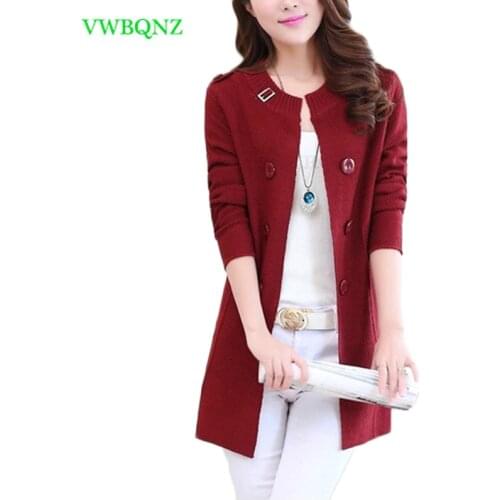 Thin New Long Sweater Women Long sleeve Korean Knitted Sweaters Cardigan Womens Plus size Loose Spring Autumn Jacket Coat A484