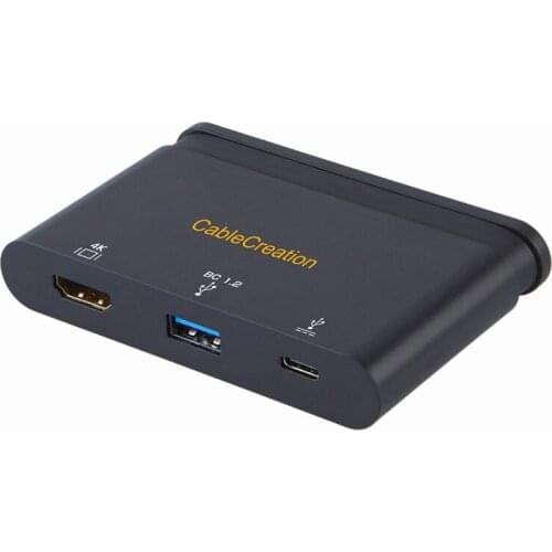 USB-C Multiport Adapter, Type C (Compatible Thunderbolt 3) to HDMI 4 K + USB 3.0 + Type C Charging Port, Compatible MacBook Pro
