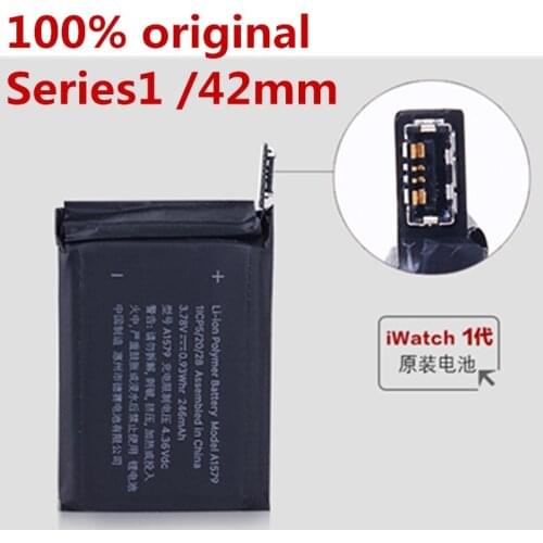 100% Original A1579 A1578 A1760 A1761 Battery Series 1 Series 2 38mm 42mm Real Capacity Series1 Series2 Batteries