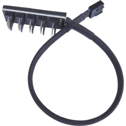 5-Way 4Pin CPU Power Cable Hub CPU Cooler Case PWM Cooling Fan Power Cable Hub Splitter Adapter Hub Power Fan Power Spliter