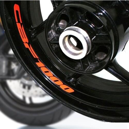 8X CUSTOM high quality motorcycle wheel decals waterproof Reflective stickers rim stripes For HONDA CBF1000 CBF 1000 CB F1000