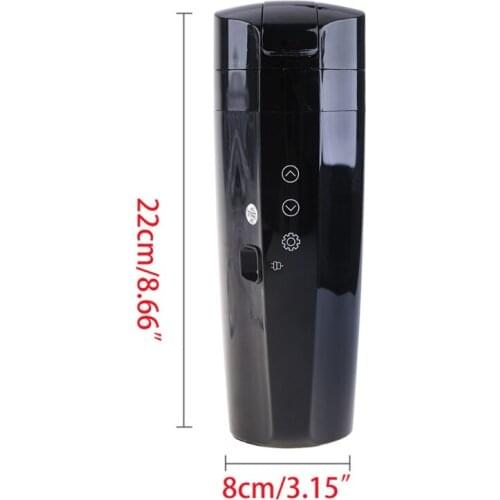 400ML Car Heating Cup Real-time Temperature 12V Heated Water Bottle Kettle Stainless Steel Travel Electric Coffee Mug