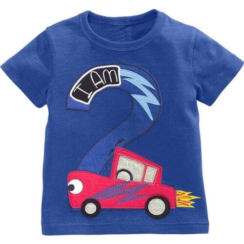 Bambino 2021 New Tees of Children 2-7 Years Cartoon Pure Cotton T shirt for Kids Boys Tops Clothing Baby Clothes Child Costume