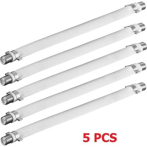 White Flat Window Cable TV Coaxial Cable Coupler F-Type, 20cm