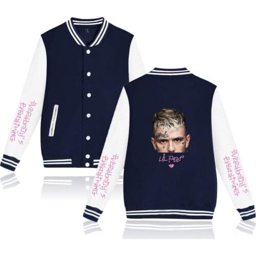Hot Sale lil peep Baseball Jacket Men/Women Hip Hop Uniform Coat Fleece Casual Printed Jackets College Tracksuit Streetwear