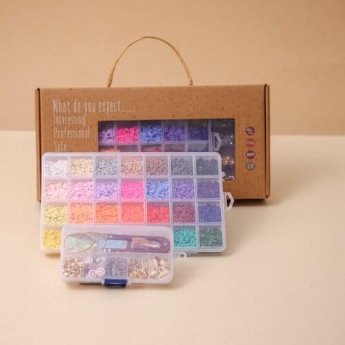 Soft Pottery Beads Toys Colorful Beaded Game Non-toxic DIY Necklace Bracelet Jewelry Making Creative Educational Children Gifts