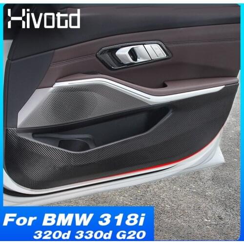 Hivotd Door Anti Kick Sticker PU Leather Interior Protection Accessories Car Modification For BMW 318i 320d 330d G20 2020 2021