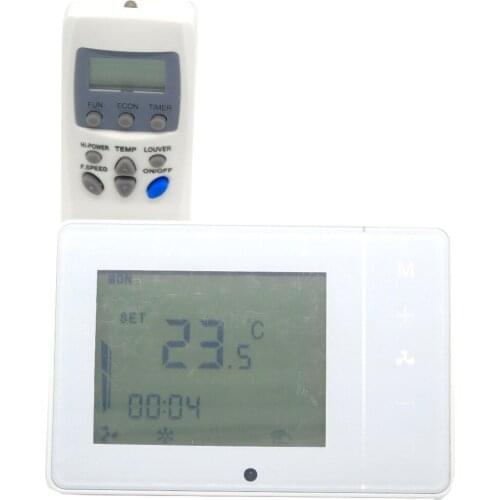 4 pipes IR remote controllable digital temperature controller thermostat with programmable 7 x 24