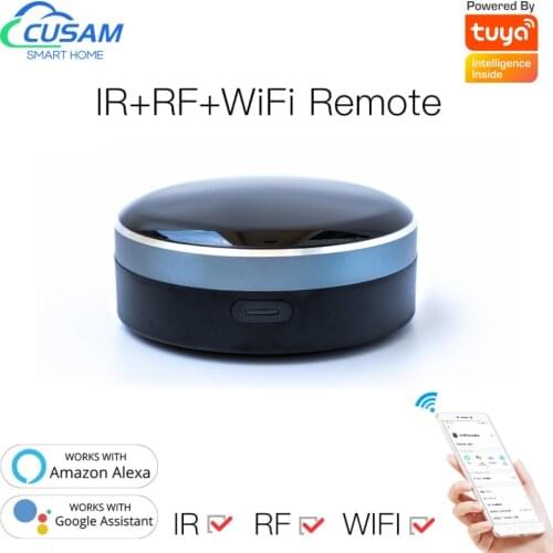 IR+RF Universal Remote Control Wifi Smart Home Controller for TV A/C Curtain Roller Shutter Works with Alexa Google Home