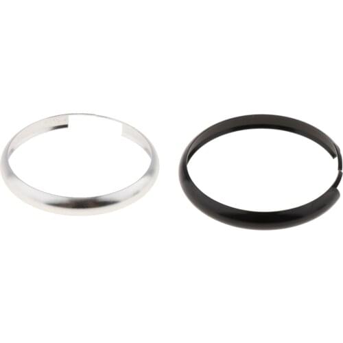 Pack of 2 Aluminum Key Ring Trim Chain For for BMW Mini Cooper JCW R55 R56 R57 R58 R59 R60 (Silver & Black)