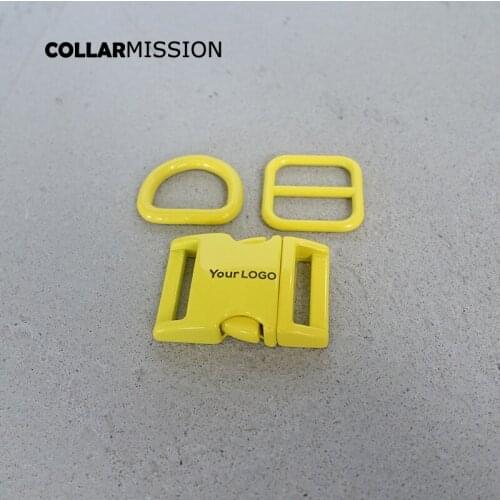 Metal buckle+adjust buckle+D ring) DIY dog collar 20mm webbing accessory We provide laser engraving service customize LOGO