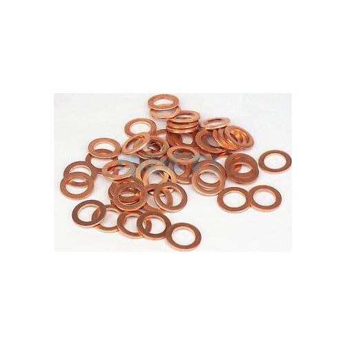 Multiple Thick 1mm Copper Flat Gaskets Crush Washer Sealing Ring Spacer For Boat