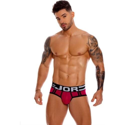 Es mens triangle pants mesh breathable low waist youth panties mens panties U-shaped convex cotton low waist sexy aussiebum