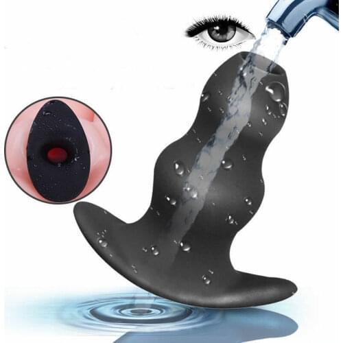 Soft Butt Plug Anus Sex Toys For Women Men Big Silicone Unisex Adult Products Enema Hollow Anal Plug