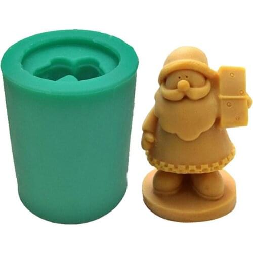 Wholesale Christmas Santa Silicone Mold 3D Santa Claus Mould Soap Candle Making Mould Crystal Epoxy Resin Mould For DIY Crafts
