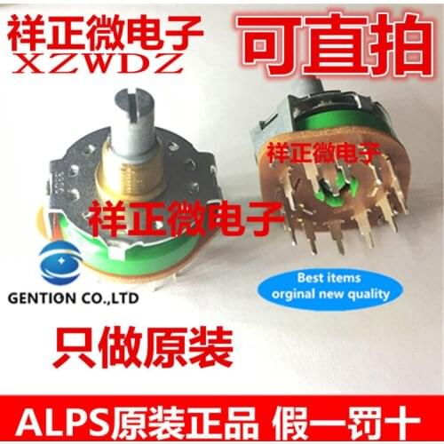 2pcs 100% orginal new ALPS Rotary band switch SRRM1C6200 1 knife 12 audio switch
