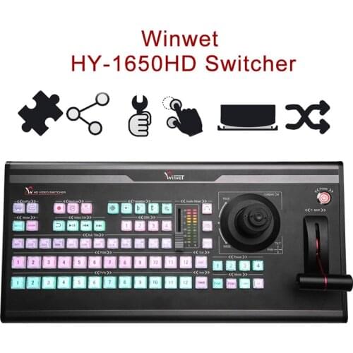 Winwet HY-1650HD Vmix Control Panel Switcher for Live Broadcast New Media Tally Video Channel Vmix Keyboard Recording Equipment