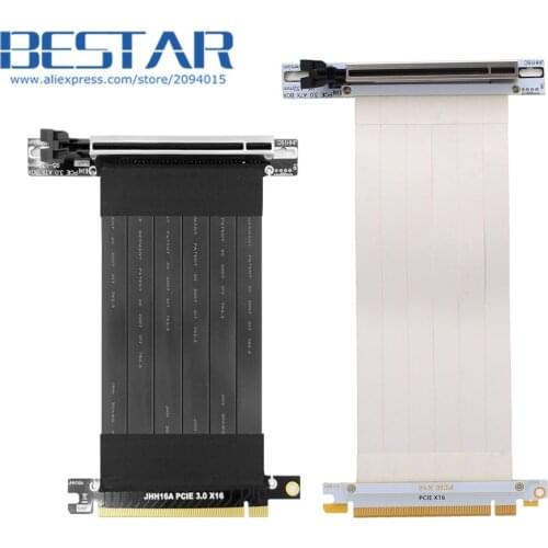PCIe Riser Cable, 3.0 x16 PCI Express Riser Extender, 90 Degree GUP Riser Cable for Graphics Card Vertical Mount Updated