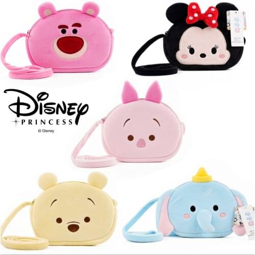 Disney Mickey Minnie Little Girl Plush Toy Child Girl Boy Cute Kindergarten Backpack Wallet Bag Mobile Phone Bag Doll Cute