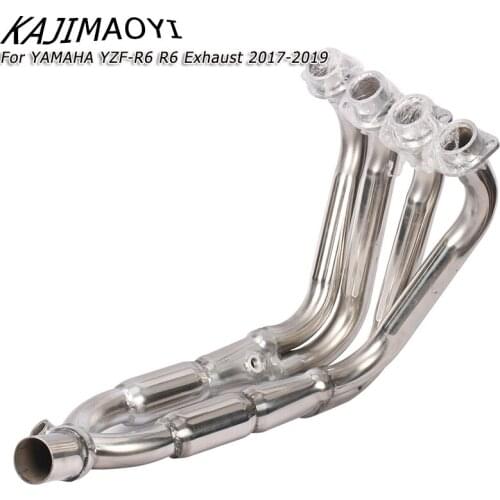 Full Exhaust System Header Mid-pipe Slip-on Muffler for YZF-R6 R6 2017-2019